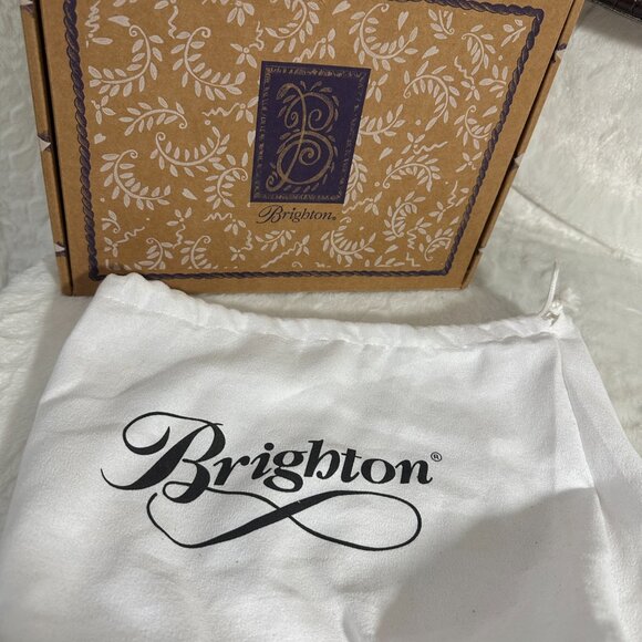 Brighton Ziggy Crossbody Organizer Purse in Box with Paperwork Dustbag NIB Croc - Picture 3 of 14